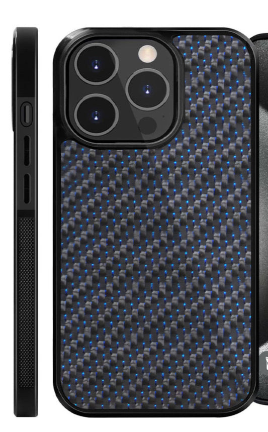 BLUE WEAVE CARBON CASE