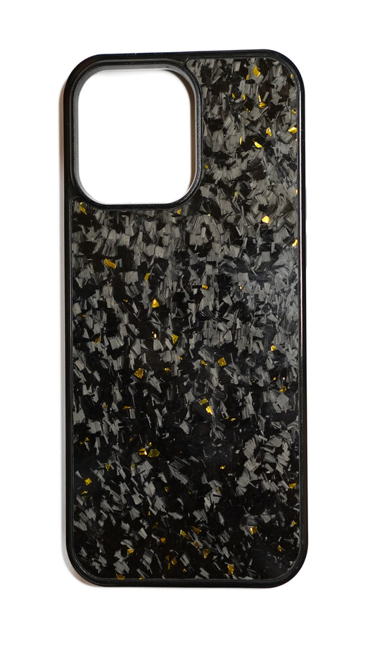 GOLD FLAKE CARBON IPHONE CASE