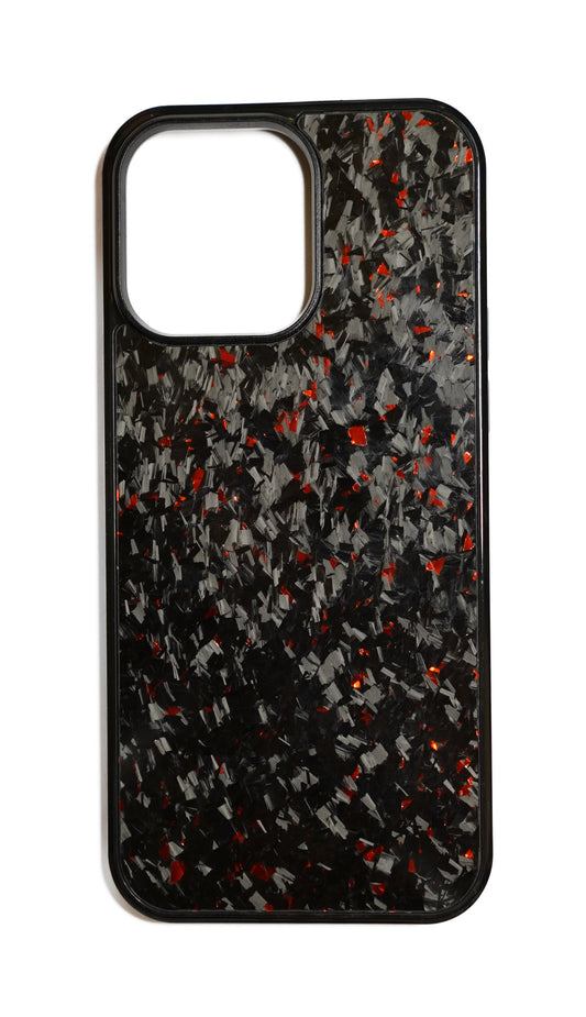 RED FLAKED FORGED IPHONE CASE